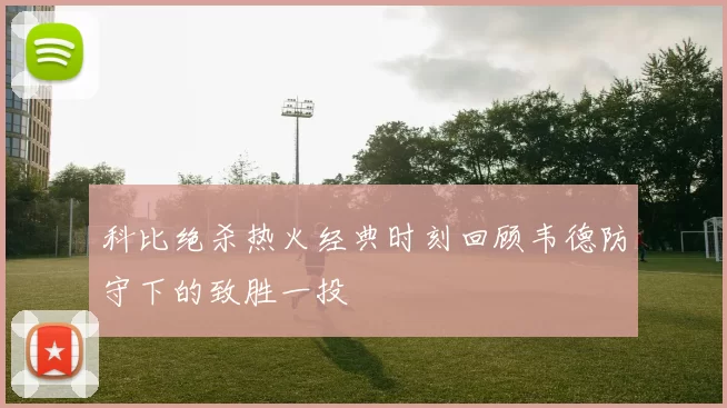 科比绝杀热火经典时刻回顾韦德防守下的致胜一投